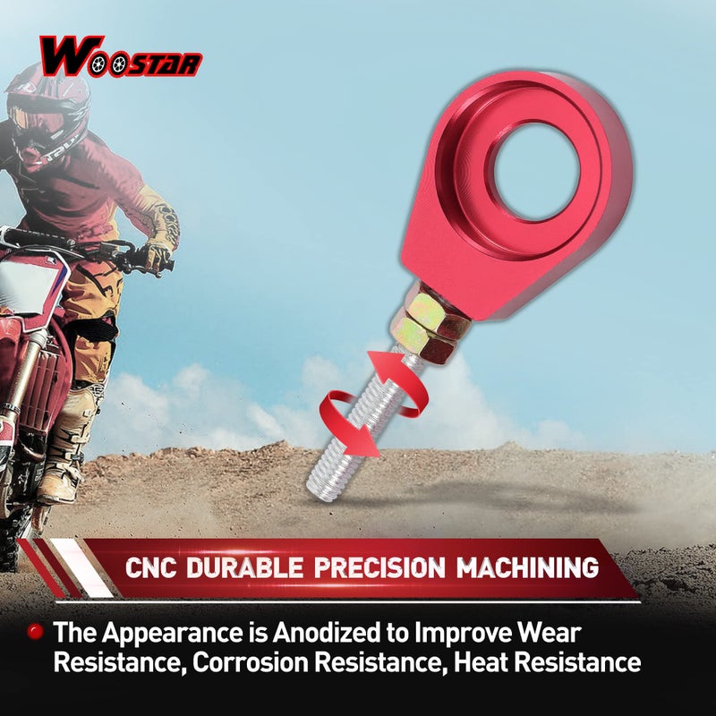WOOSTAR 15mm Motorcycle Chain Adjuster Tensioner Replacement for 110cc 125cc Lifan YX SSR Coolster SDG Thumpstar Chinese Dirt Pit Bike - Image 3